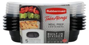 rubbermaid take alongs 3.7 cups black food container and lid 5 pk - total qty: 1