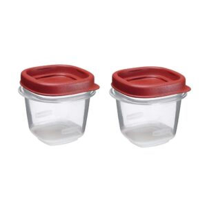 Rubbermaid 1776477 1/2 Cup Square Food Storage Containers 2 Count