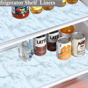 Shelf Liner Non Adhesive for Kitchen Cabinets 16 Inch Wide X 20 Ft Cabinet Liners Non-Slip Washable Drawer Liners Waterproof Marble Printed Cupboard Mat for Shelving Closet Fridge Bathroom