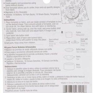 Dritz 114-30 Craft Cover Button Kit with Tools, Size 30 - 3/4-Inch, 18-Sets