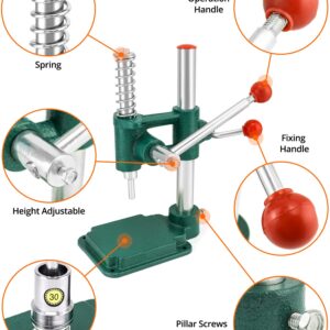 QWORK Button Maker Kit with 3 Sizes Die Sets and 300 Buttons, 11/16", 1", 1-3/16" (18, 25, 30mm) Diameter Hand Fabric DIY Button Making Punch Cloth Button Cover Making Machine Tool