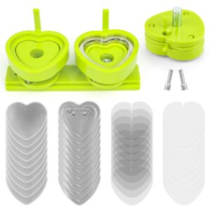 heart shaped button maker interchangeable die mold 58mm for slide rail button maker machine button part supplies accessories for pin press machine