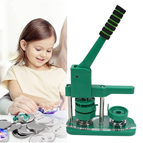 Button Maker Machine 44Mm DIY Card Press Machine Cutter Pens Color 100 Sets Badge Machine Portable Plastic Iron Consumables Button Making Machine Badge Maker Machine Button