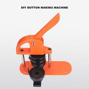 Button Maker Machine, Button Pin Maker with 400 Button Parts, Professional DIY Round Pin Maker Kit Badge Button Press Machine for Family Present (58mm)