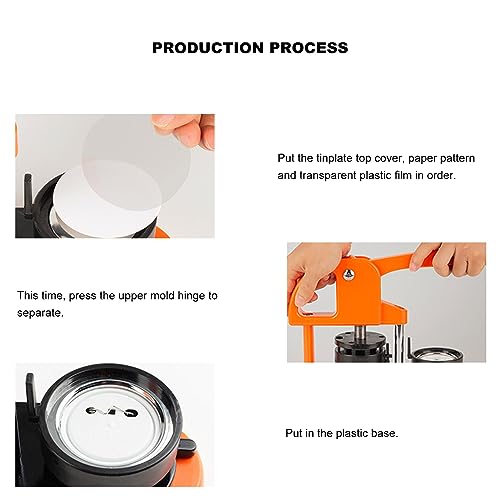 Button Maker Machine, Button Pin Maker with 400 Button Parts, Professional DIY Round Pin Maker Kit Badge Button Press Machine for Family Present (58mm)