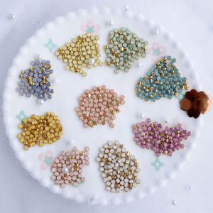 Wiosny 120pcs Tiny Mini Doll Pearl Buttons Size 4mm(5/32") Doll Clothing Accessories DIY Supplies (4mm(5/32"), 12 Colors Mixed)