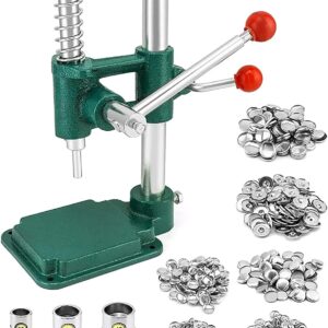 HACSYP Hand Press Punching Machine, Handmade Fabric Covered Button Maker Machine Kit, Cloth Button Cover Making Machine DIY Tools with 3 Molds