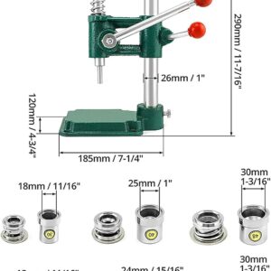 HACSYP Hand Press Punching Machine, Handmade Fabric Covered Button Maker Machine Kit, Cloth Button Cover Making Machine DIY Tools with 3 Molds