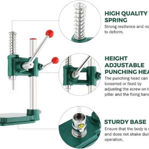 HACSYP Hand Press Punching Machine, Handmade Fabric Covered Button Maker Machine Kit, Cloth Button Cover Making Machine DIY Tools with 3 Molds