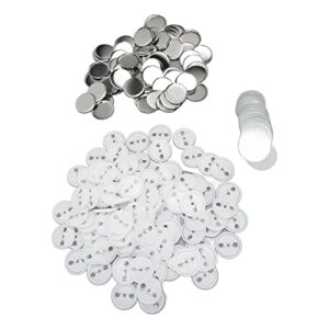 100sets Round Badge Button Parts,Blank Button Making Supplies Metal Button Pin Badge Kit Button Pin Badge Kit Button Supplies Button Parts for Button Maker Machine for DIY Craft (44MM)