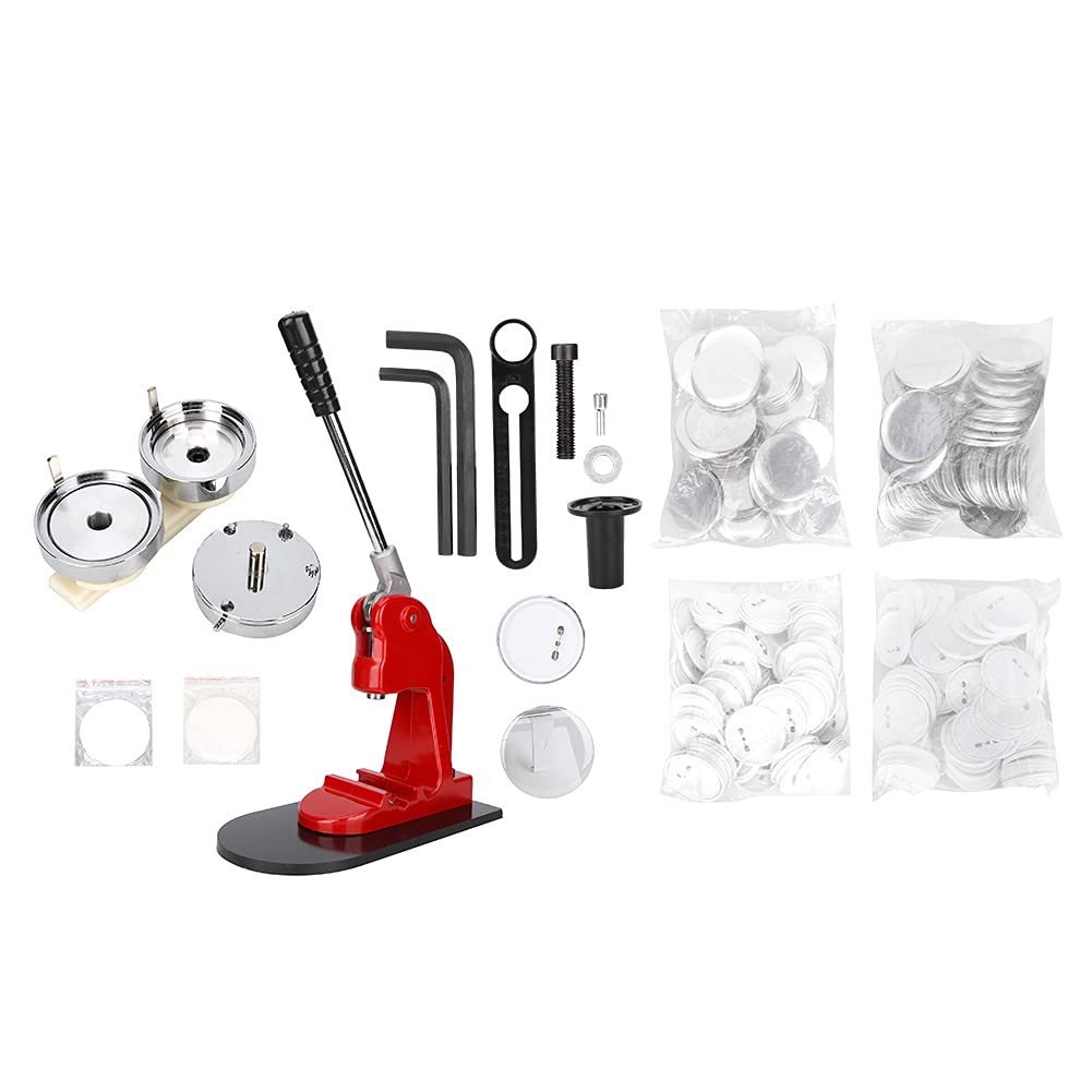 Tyenaza Badge Making Machine, 58mm(2.25 inch) Button Maker Pressing Machine DIY Gifts Pin Maker with 800pcs Button Parts