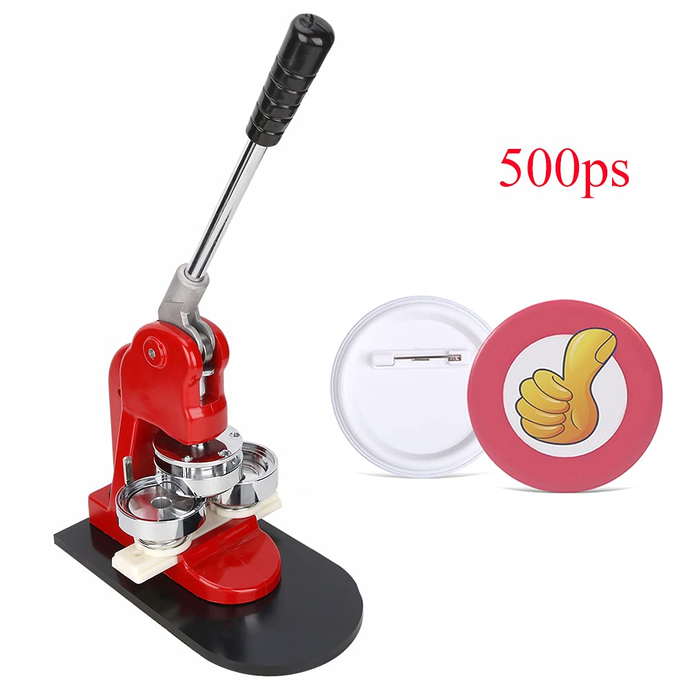 Tyenaza Badge Making Machine, 58mm(2.25 inch) Button Maker Pressing Machine DIY Gifts Pin Maker with 800pcs Button Parts