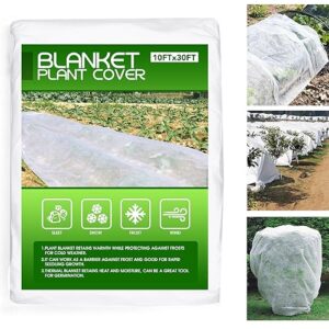 toccyard plant covers freeze protection, 10 x 30ft frost cloth plant freeze protection, thick frost blankets for outdoor plant vegetables, fabric blankets floating row cover for winter garden