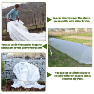 peony man Plant Cover Freeze Protection 1.05oz/yd² Garden Row Blanket Cover 10 x 50Ft Garden Floating Row Cover Reusable Frost Cloth for Winter Cold Weather Outdoor Plant Protection