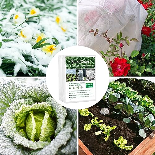 GonLei 2Pack 10X25 FT Plant Covers Freeze Protection1.05oz Garden Cover Plant Floating Blankets Row Cover,Winter Plants Frost Blanket for Outdoor,Plants Cloth Freeze Protection Fabric