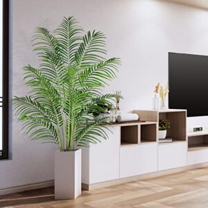 Keeplush Artificial Palm Tree 6ft Tall Fake Palm Tree Indoor Decor with 18 Trunks and Real Bark Design Faux Tropical Areca Palm Silk Floor Plant in Pot for Home Office Living Room Bedroom Decor 2pcs