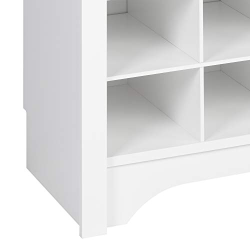 60 inch Shoe Cubby Console , White