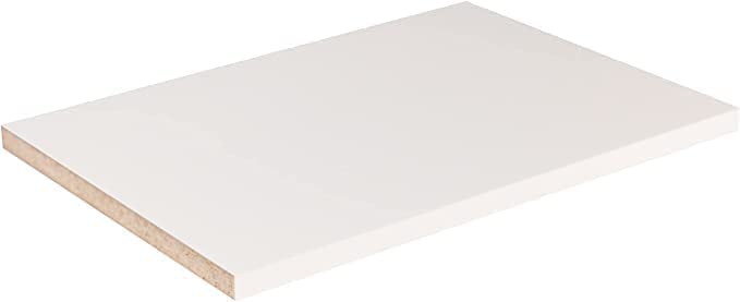 White Cabinet Shelves Melamine 1/2'' Thick, Custom, Cut to Size. (12'' Depth x 14' Inches Length)