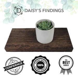 DAISY'S FINDINGS Floating Shelves for Wall | 1 Rustic Wood Shelf for Wall | Floating Shelves for Bathroom, Floating Wall Shelves for Living Room, Bedroom, Kitchen, Office