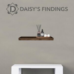 DAISY'S FINDINGS Floating Shelves for Wall | 1 Rustic Wood Shelf for Wall | Floating Shelves for Bathroom, Floating Wall Shelves for Living Room, Bedroom, Kitchen, Office