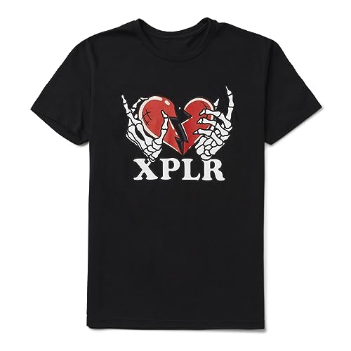 DGSGSWTT XPLR Heartbreak Merch Fashion T-Shirt Short Sleeved Unisex Casual Tee (Black,X-Large)