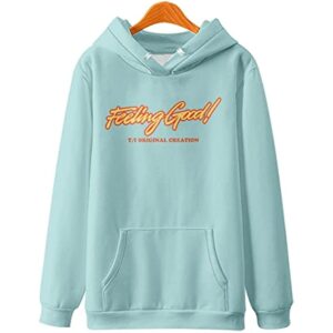 LSPWAFAEF TommyInnit Feeling Good Hoodies Merch Dream Team MCYT Sweatshirt Men/Women Cosplay Christmas Hooded (M) Green