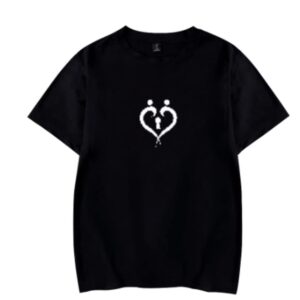 WYLINGER XPLR Colby Brock: Protect Your Heart Black Shirt Merch New 2D Summer T-Shirt Men Women Harajuku Casual Short Sleeve (Black,L)