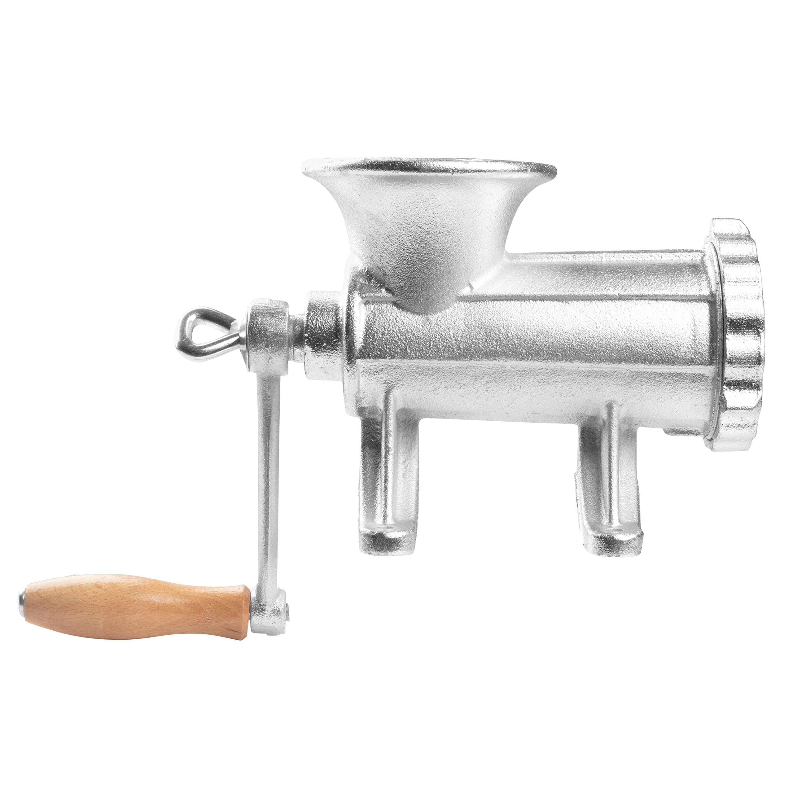 Cast Iron Table Mount Meat Grinder - Manual Mincer Includes Two 3/4" Cutting Disks and Sausage Stuffer Funnel, Heavy Duty- Make Homemade Ground Beef Burgers, Easy to Use and Cooking Tool Must Have