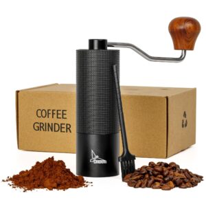 manual coffee grinder, hand crank coffee grinder for espresso, french press, and pour over, portable coffee grinder for camping and travel