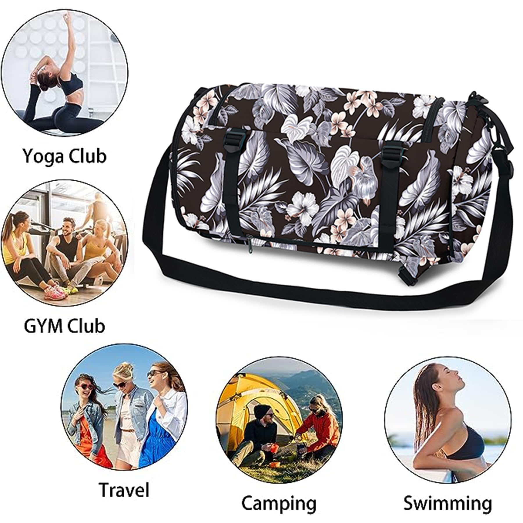 Gym Multi-Purpose Backpack - Waterproof, 4 Carrying Styles, Separate Shoe Compartment - Ideal for Travel, Sports, Camping, Laptop, Workout