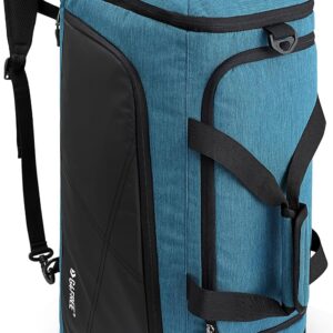 G4Free 45L/60L 3 Way Travel Backpack Large Luggage Gym Bag with Wet Compartment and Shoe Compartment for Travel, Swimming, Yoga, Hiking, Camping, Peacock Blue, 45L