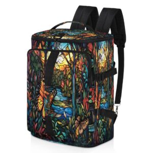 colorful branches and bird (02) gym duffle bag for traveling sports tote gym bag with shoes compartment water-resistant workout bag weekender bag backpack for men women