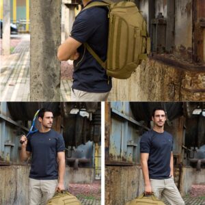 Sports Duffel Bag for Men Women Tactical Duffle Backpack 35L Gym Bag with Shoe Compartment Travel Backpack Luggage