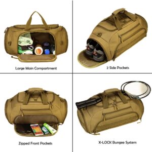 Sports Duffel Bag for Men Women Tactical Duffle Backpack 35L Gym Bag with Shoe Compartment Travel Backpack Luggage