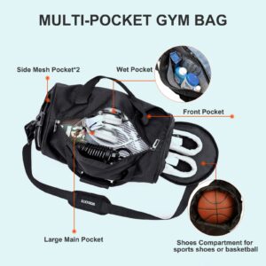 Large Sports Gym Bag for Men Women,Travel Duffel bag with Shoes Compartment,Overnight Tote Bag Workout Bags for Gym