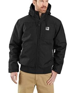 carhartt men's yukon extremes loose fit insulated active jacket, black, small