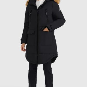 Orolay Women's Thickened Down Jacket Winter Warm Down Coat Black