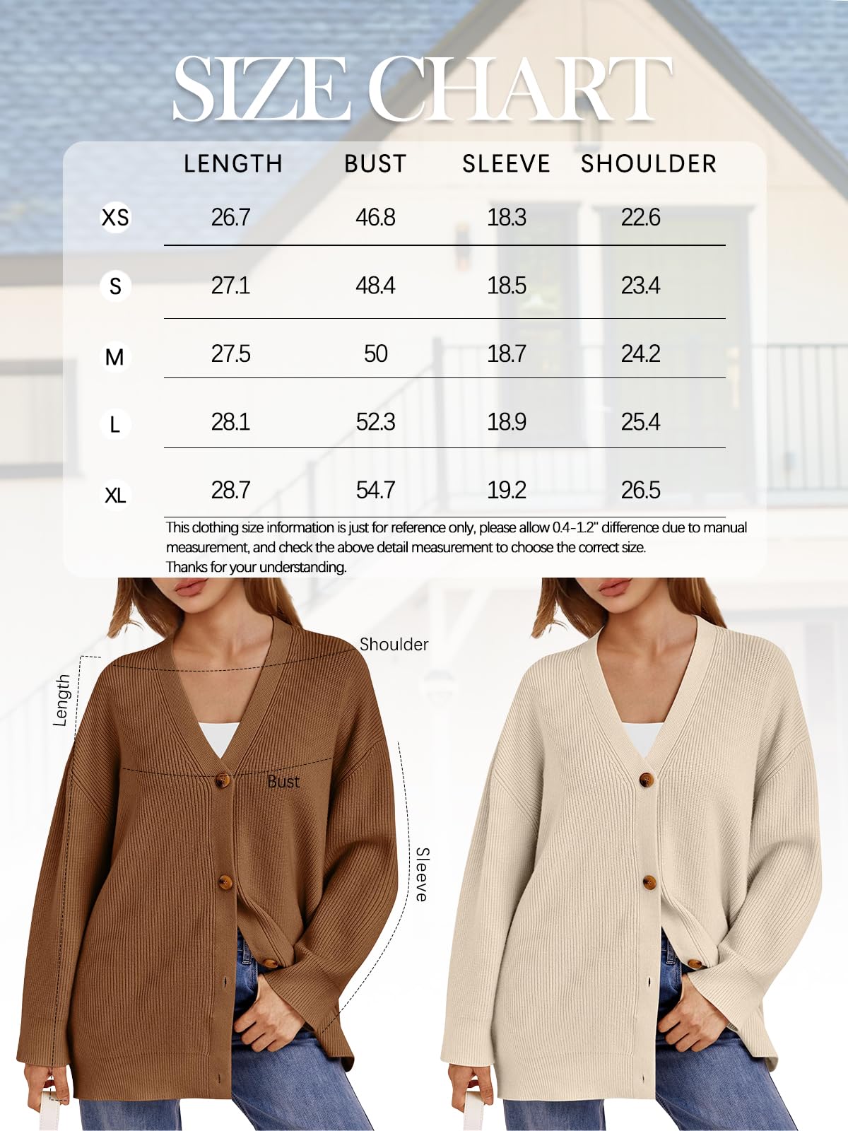 LILLUSORY Women Oversized Cardigan Sweater Fall Outfits Cloth Fashion 2024 V Neck Long Cashmere Knit Button Front Trendy Tops Black