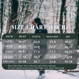 GGleaf Men's Winter Parka Jacket Puffer Jacket Thickened Padded Winter Coat with Fur Hood Army Green S