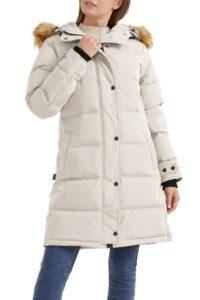 orolay women's thickened down coat with adjustable hood warm winter jacket beige