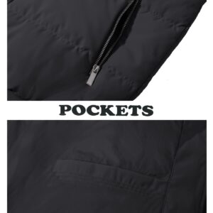 MAGNIVIT Mens Winter Jackets Light Weight Jacket Athletic Jacket Winter Coats Work Jackets Black Bomber Jacket Windbreaker Jacket