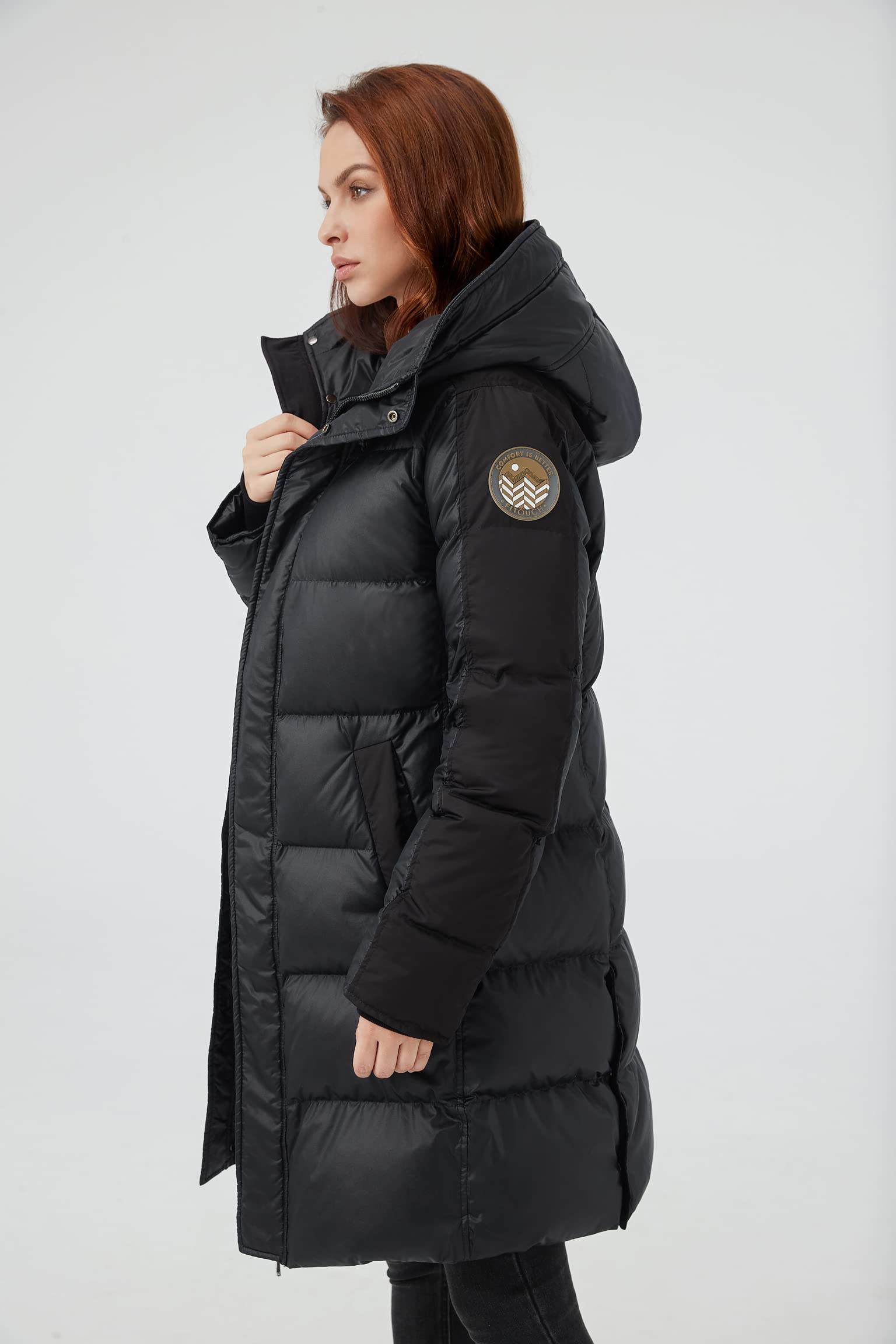 Fitouch Women's York Down Coat | Winter 700+ Fill Power Puffer | Long Warm Parka | Thick Down Jacket