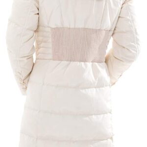 Obosoyo Women's Hooded Thickened Long Down Jacket Maxi Down Parka Puffer Coat (White, S)