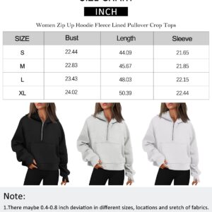 Trendy Queen Womens Oversized Sweatshirts Hoodies Half Zip Pullover Quarter Zip Pullover Fall Outfits Fashion Clothes 2024 Long Sleeve Fleece Winter Sweaters Jackets Y2k Cute Teen Girls Black