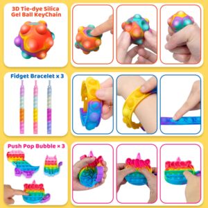 (60 Pcs) Sensory Fidget Toys Pack, School Classroom Rewards Goodie Bag Party Favors for Kids 3-5 4-8 8-12, Stress Relief & Anxiety Relief Tools Autistic ADHD Toys Holiday Birthday