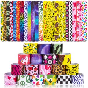 lovestown kids slap bracelets, 48pcs slap wristbands snap bracelets emotions camouflage leopard print galaxy for kids party favors classroom prizes birthday gifts