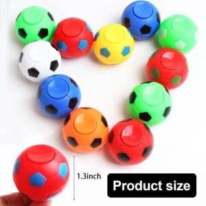 32 PCS Mini Fidget Spinners Soccer Ball Toys for Kids, Soccer Party Favors Goodie Bag Stuffers, Rotatable Soccer Finger Stress Balls for Classroom Prizes