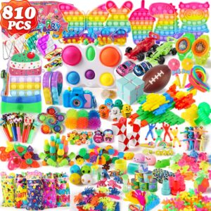 810 PCS Party Favors for Kids, Treasure Box for School Classroom Prize Birthday Gift, Bulk Fidget Sensory Toys, Ideal Gift for Carnival Prizes Stocking Stuffers Pinata Filler,Goodie Bag Stuffers