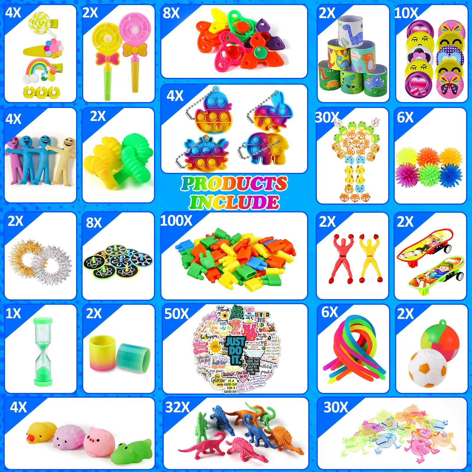 810 PCS Party Favors for Kids, Treasure Box for School Classroom Prize Birthday Gift, Bulk Fidget Sensory Toys, Ideal Gift for Carnival Prizes Stocking Stuffers Pinata Filler,Goodie Bag Stuffers