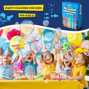 VKTEN 32Pcs Sea Mini Bubble Wands Assortment 8 Styles 8 Colors Bubble Party Favors for Kids, Bubbles for Kids, Themed Birthday Party Favors, Classroom Prizes Summer Outdoor Gifts for Girls Boys